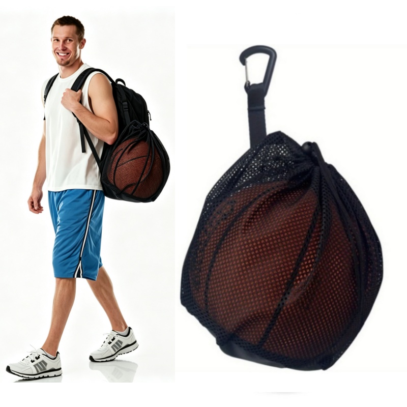 Outdoor Sports Net - ﻿ Draagbare basketbalnettas met trekkoord Voetbal