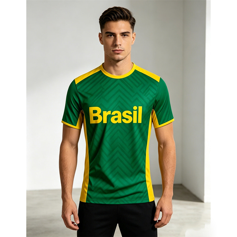 Outdoor Sport Name - Brazilië voetbalshirt T-shirt voor heren Outdoor