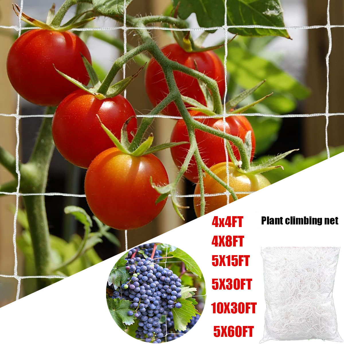 Outdoor Sports Net - Tuinlatwerk Net Witte Slijtage Zwaar Polyester