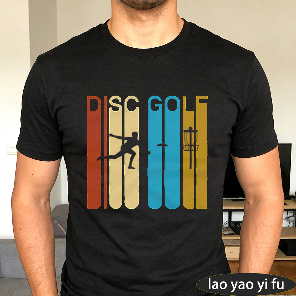 Outdoor Sport Hobbies - DISC GOLF Vintage Retro Gestreept Print