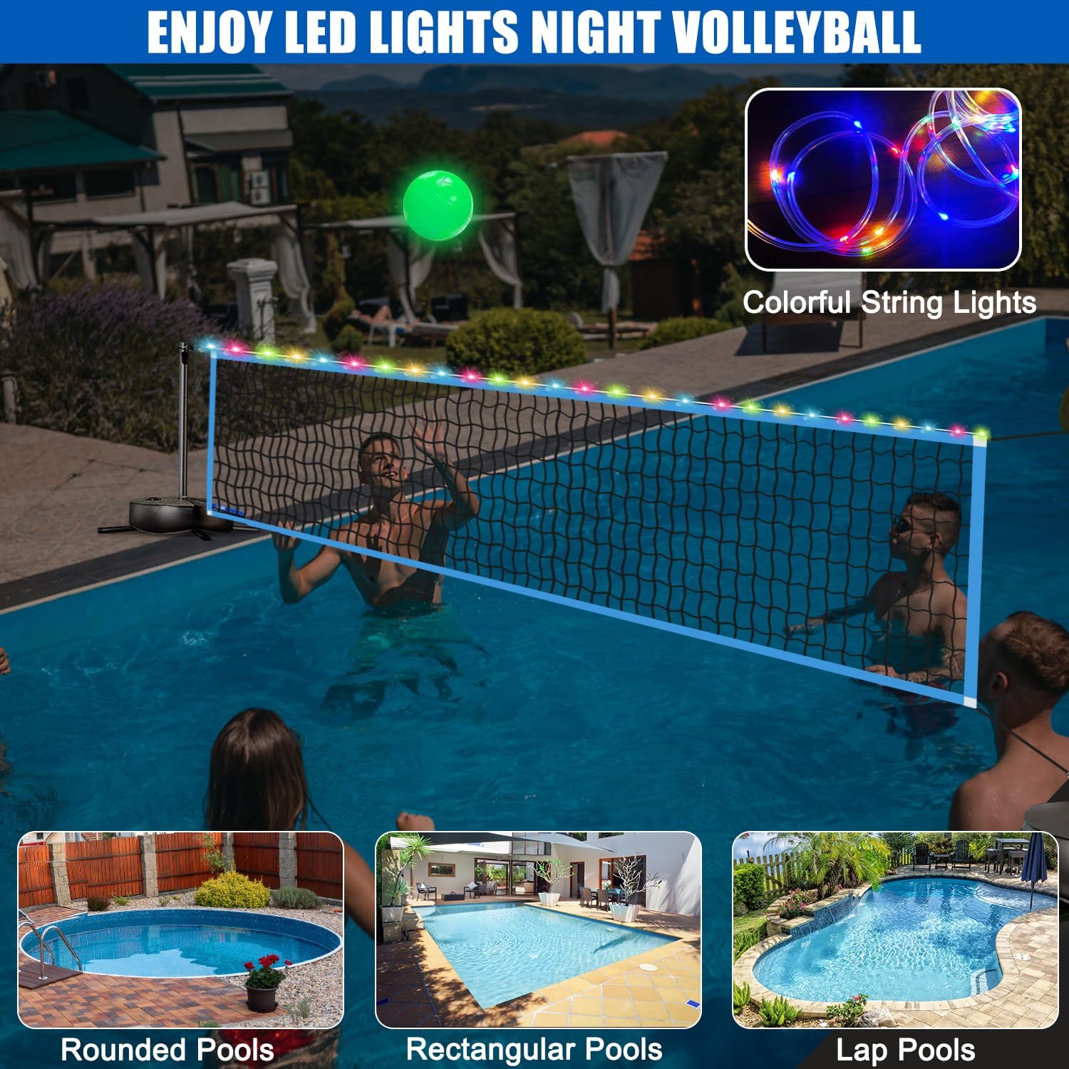 Draagbare LED volleybalnet voo - Outdoor Sports Net recensie en prijs